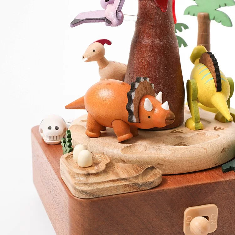 Boîte à musique Dinosaures et Volcans